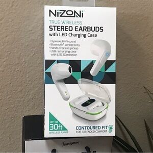 Nizoni True Wireless Stereo Earbuds with LED Charging Case